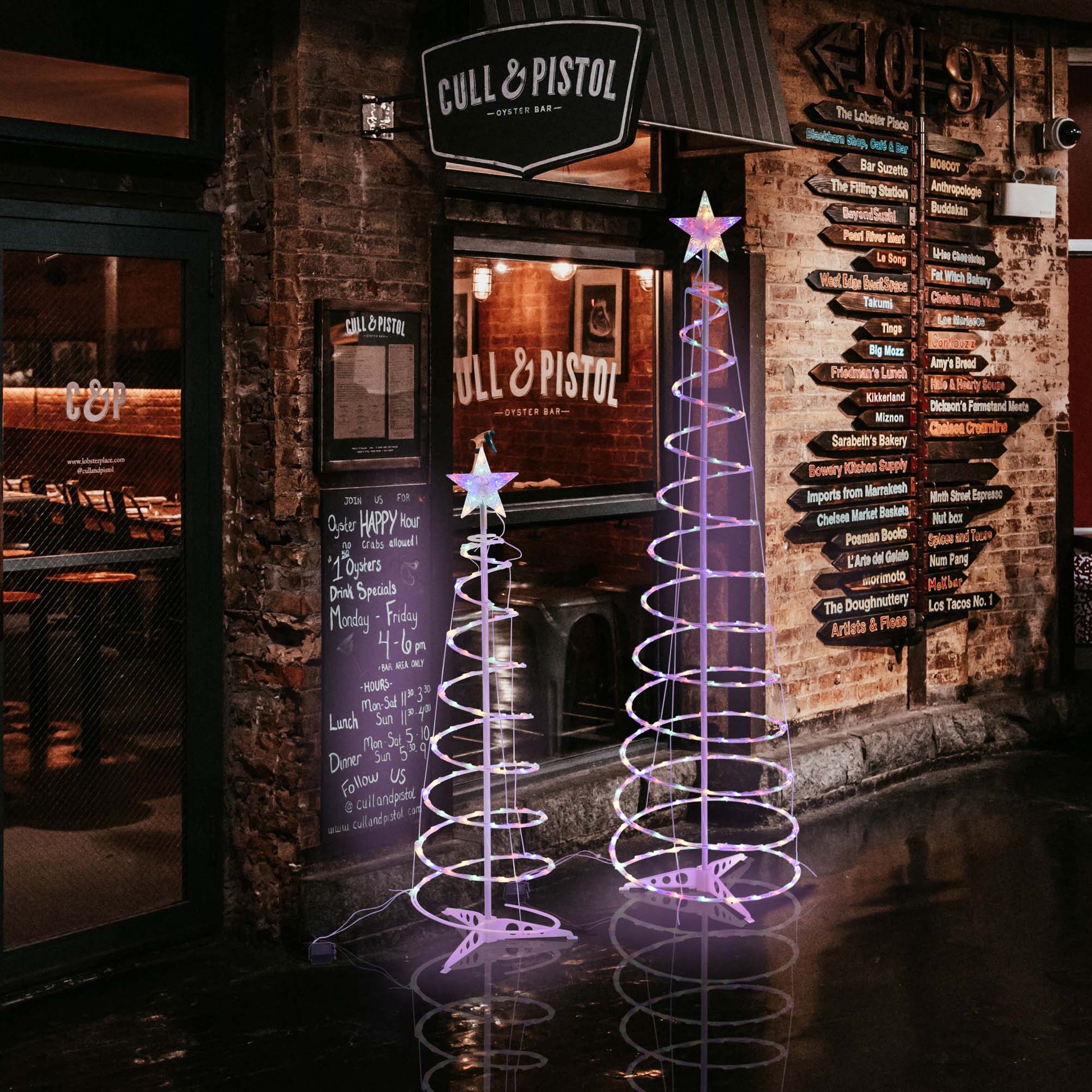 6' LED Spiral Christmas Tree Light Outdoor sculpture with remote control.