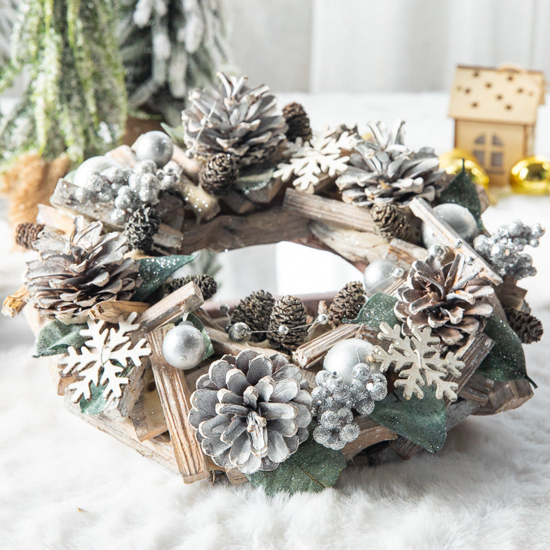 12inch driftwood Nordic Holiday wreath and garland 