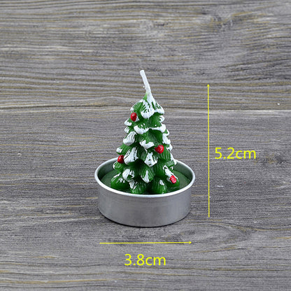 Green Christmas Tree Tea-light Candles, 3ct.