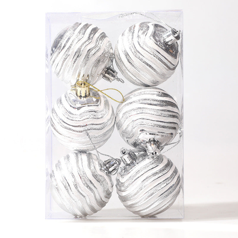 Silver 2.3inch Decorative Special-shaped Baubles Christmas ornaments
