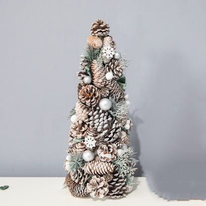 12inch driftwood Nordic Holiday christmas tree for tabletop with pinecone