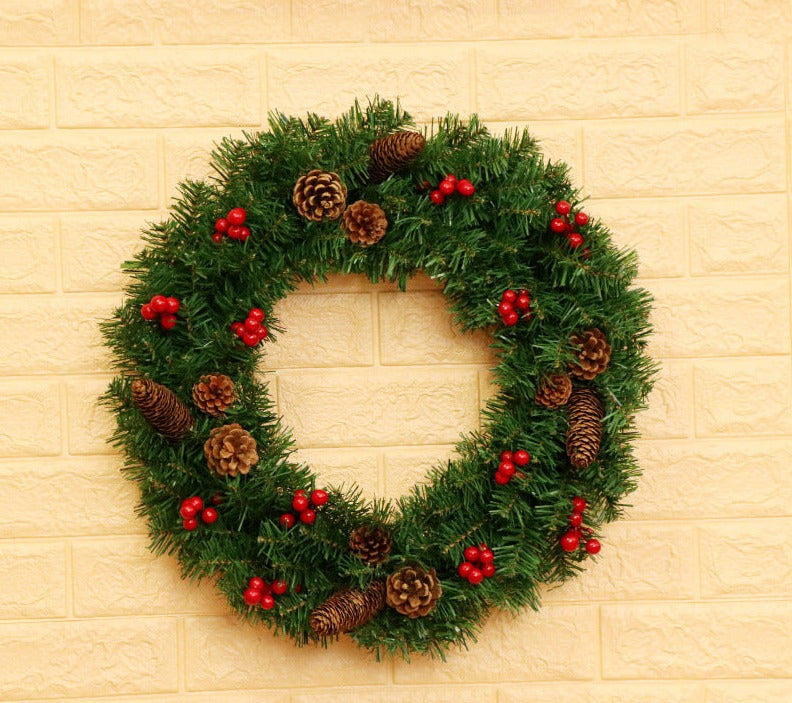 Large 24-Inch Christmas Wreath with ornament for Front Door