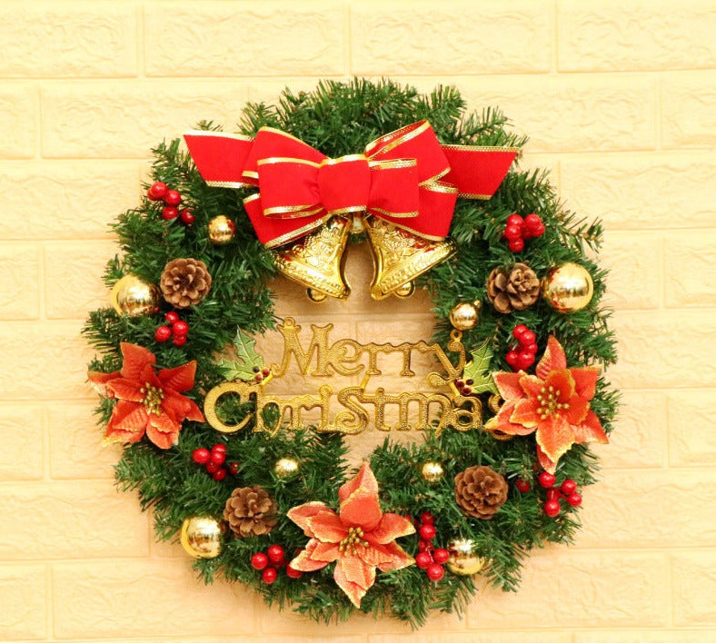 Large 24-Inch Christmas Wreath with ornament for Front Door