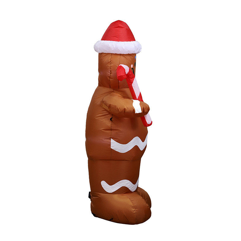 5ft Pre-lit Gingerbread Inflatable Christmas Outdoor Decoration with LED  right side details picture