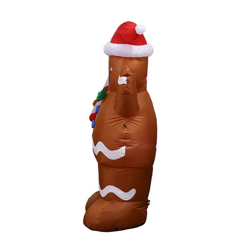 5ft Pre-lit Gingerbread Inflatable Christmas Outdoor Decoration with LED  left side detail picture