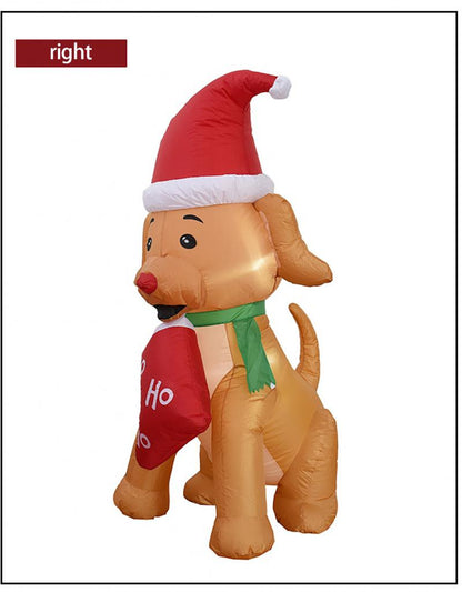 5ft Pre-lit Inflatable dog Dog inflatable outdoor holiday decoration
