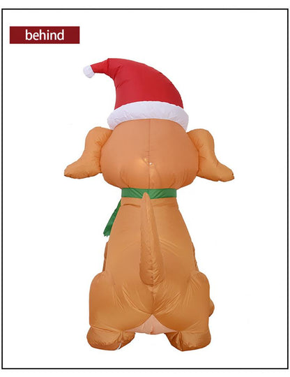 5ft Pre-lit Inflatable dog Dog inflatable outdoor holiday decoration