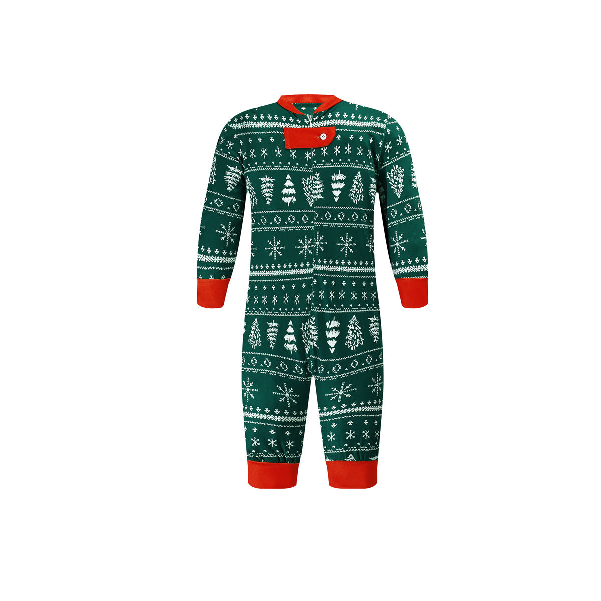 Forest green Christmas family matching pajamas set