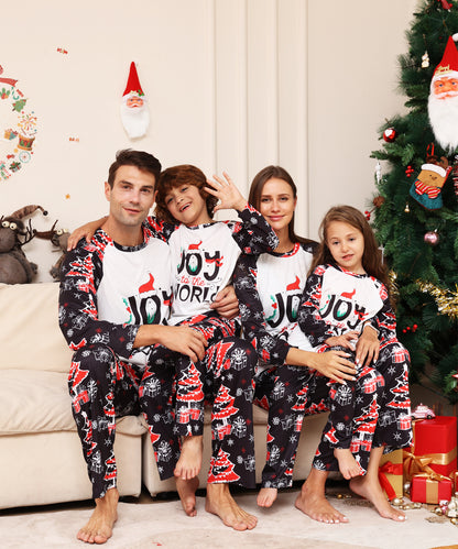 Christmas Joy print Homewear Pajamas matching set