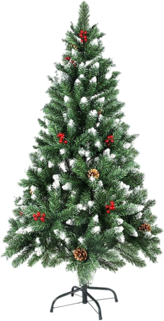 7ft snow frosted Pre-Lit LED Artificial Full Pine Christmas Tree with lights 