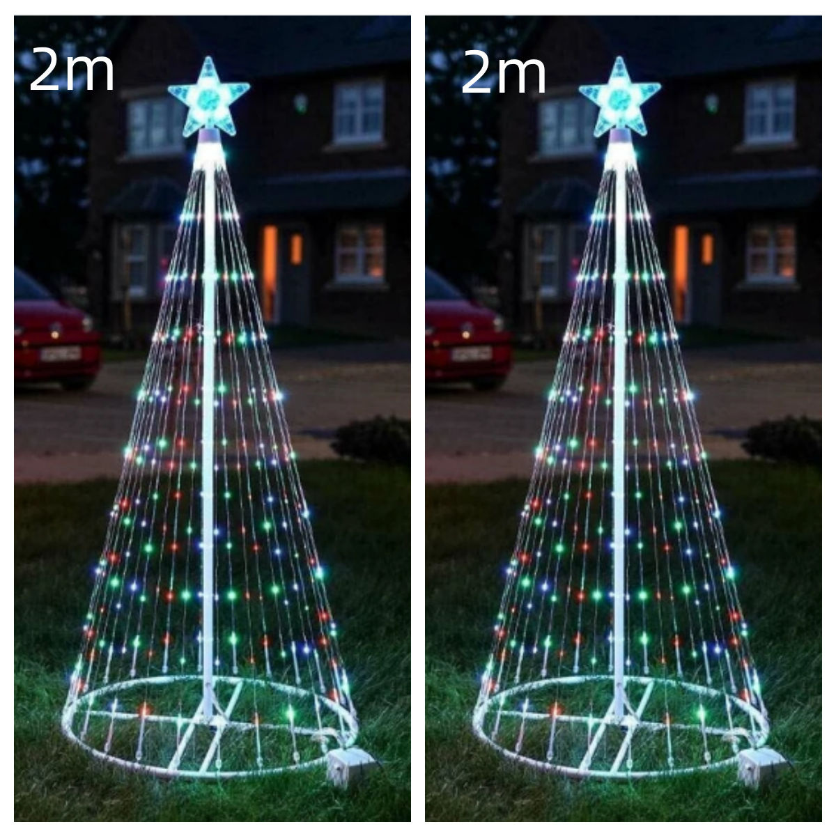 9 foot Pre-lit LED Animated Outdoor Christmas Tree Decorations flagpole.