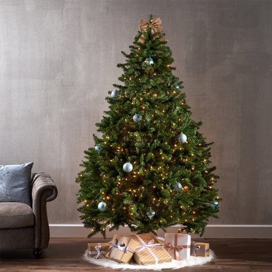 7-foot Norway Spruce Pre-Lit Christmas Tree