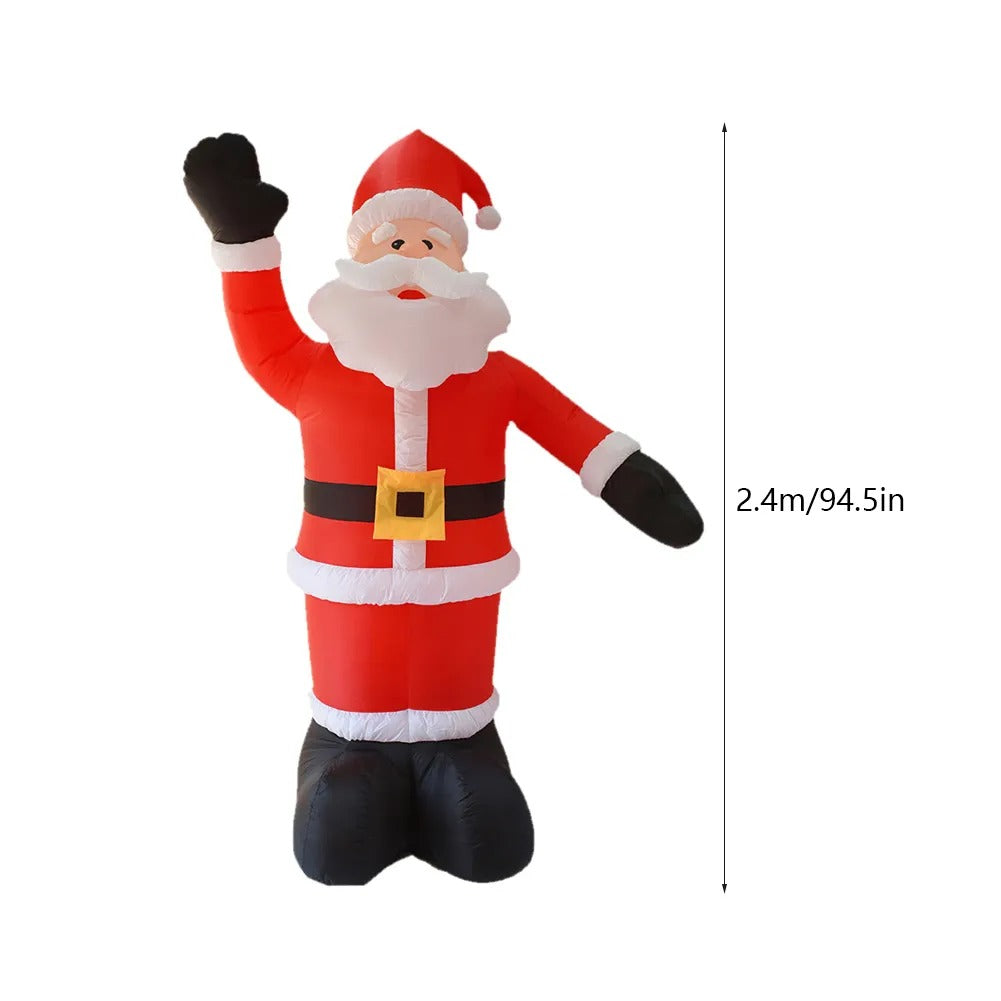 Pre-lit 8ft Giant Inflatable Santa Claus Outdoors Christmas Decorations for Home Yard Garden Decoration Merry Christmas Welcome Arches