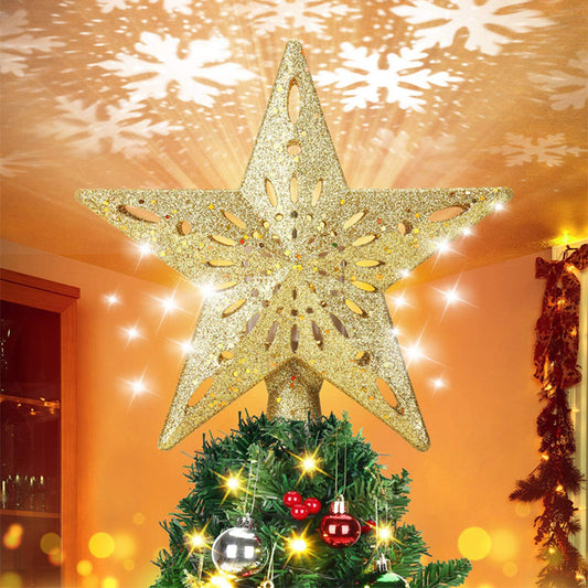 Christmas Tree Topper Star Lighted with projector