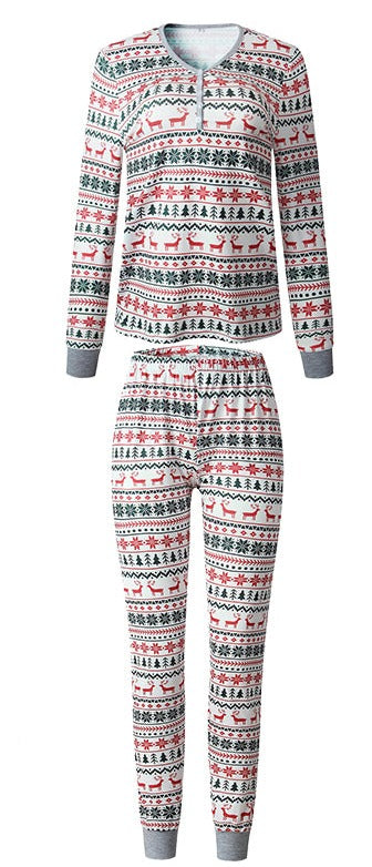 Family Matching Christmas Pajamas set-mother christmas print pajamas set