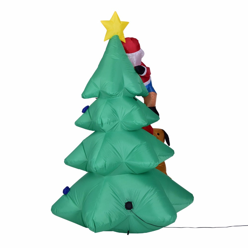 7ft Puppy and Santa, Christmas tree inflatable Christmas holiday decoration.
