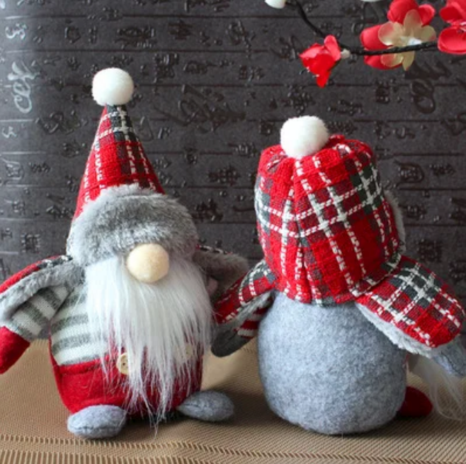 8" Pop-Up Hat Plush Christmas Gnome