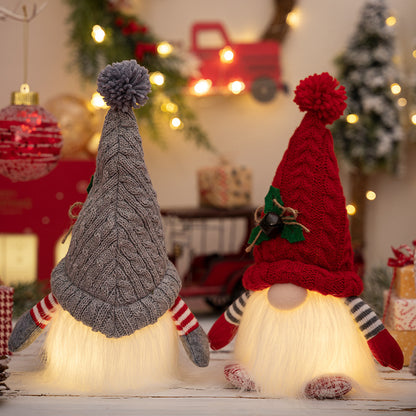 christmas garden gnome set of 2 red gnome and grey gnome nordic swedish gnome figurines