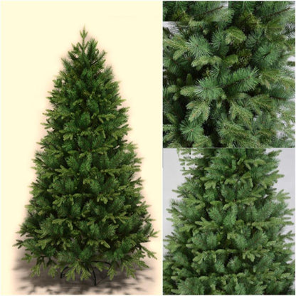 4.5' Pre lit Pine Needle Luxury Christmas Tree product details closeup 