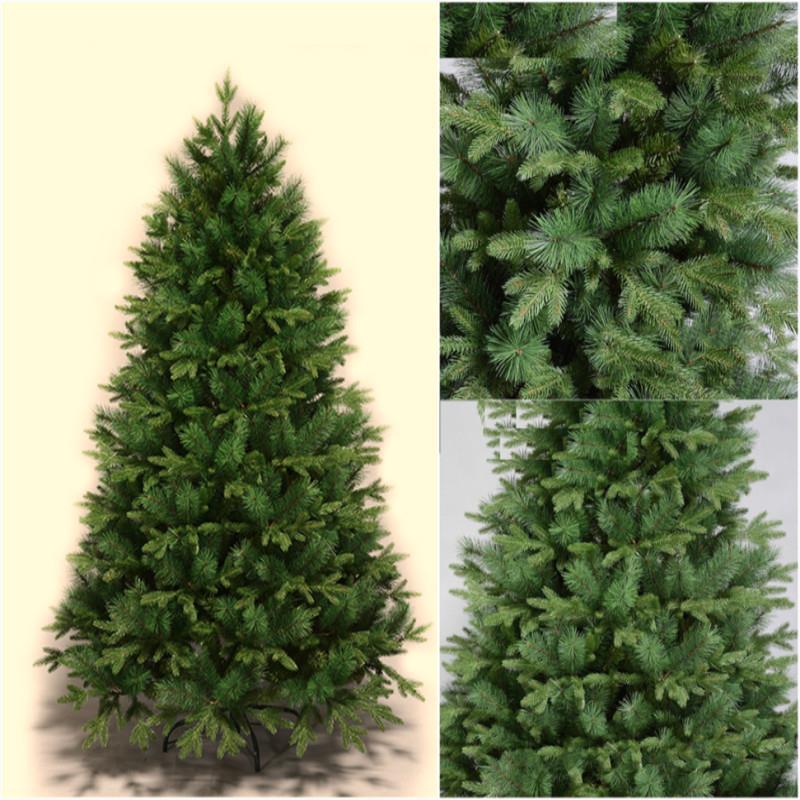 4.5' Pre lit Pine Needle Luxury Christmas Tree product details closeup