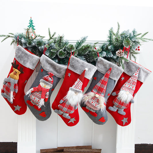 Nordic gnome tomte Christmas Stocking/ Scandinavian Tomte Holiday Scandinavian stocking for christmas