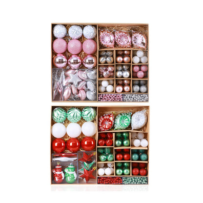 90 Piece Christmas Mixed Baubles Ornaments
