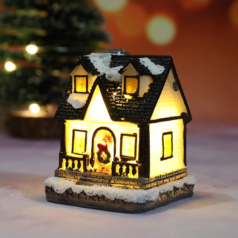 Animated Pre lit Resin Christmas village scene