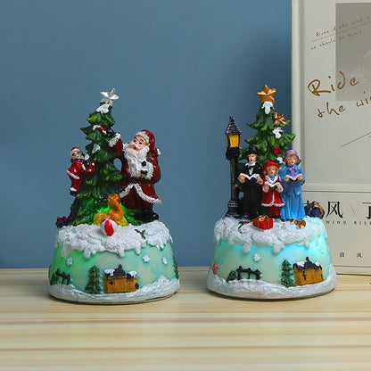 Musical Luminous Animated Resin christmas village set