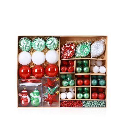 90 Piece Christmas Mixed Baubles Ornaments