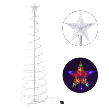 6' LED Spiral Christmas Tree Light Outdoor sculpture with remote control.