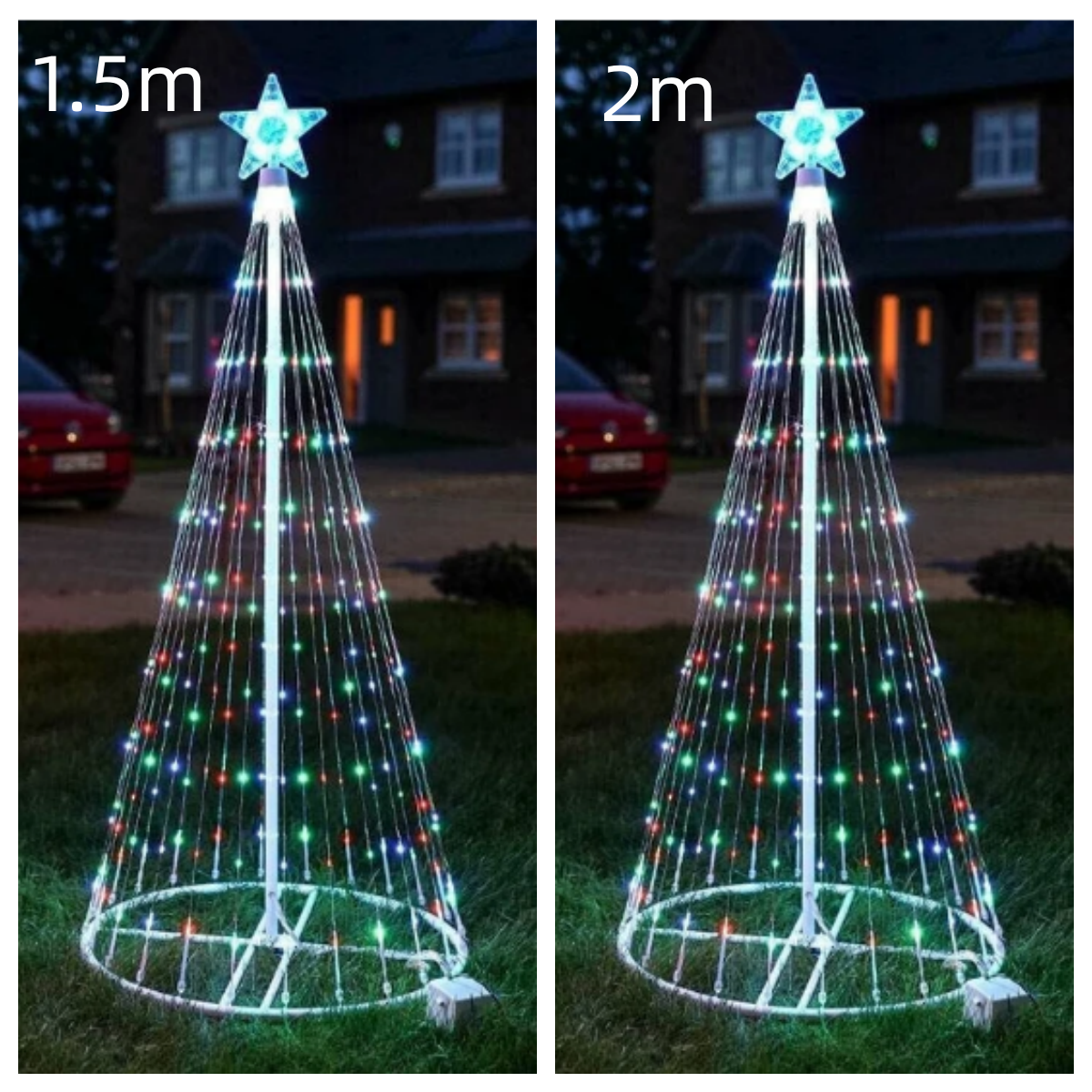9 foot Pre-lit LED Animated Outdoor Christmas Tree Decorations flagpole.