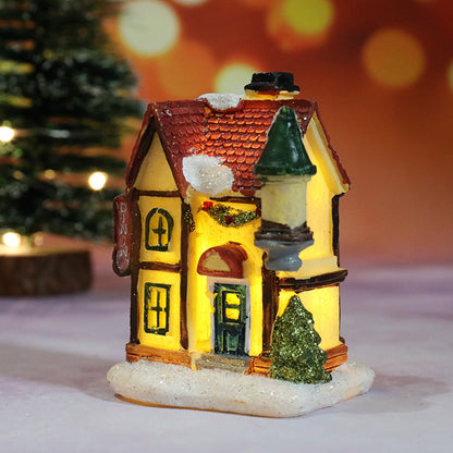 Animated Pre lit Resin Christmas village scene