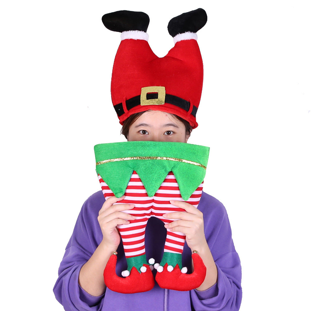 Dancing Musical Christmas Decoration Santa Hat, Red, 13-in