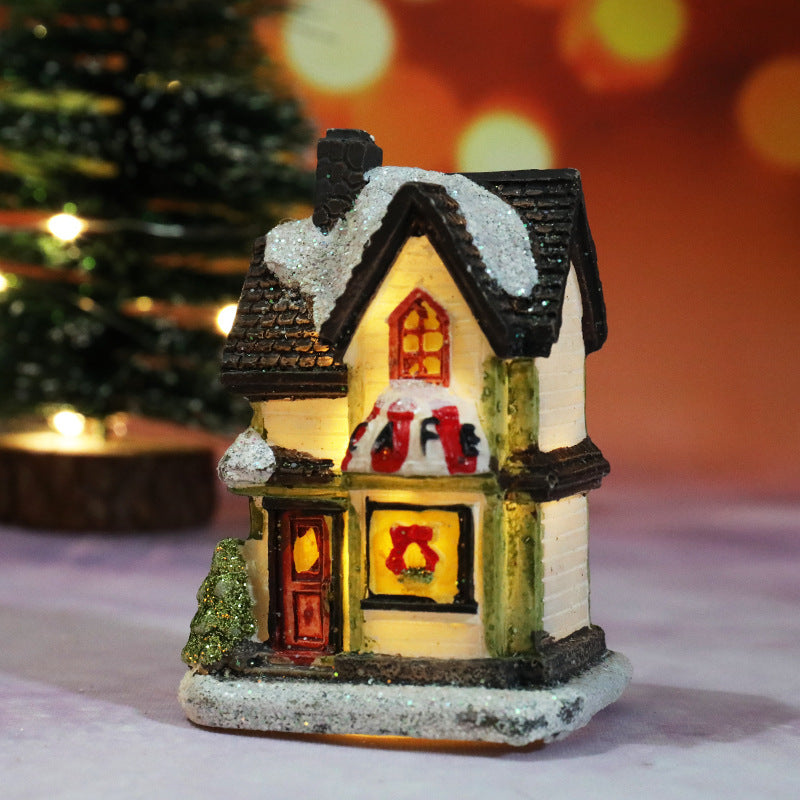 Animated Pre lit Resin Christmas village scene