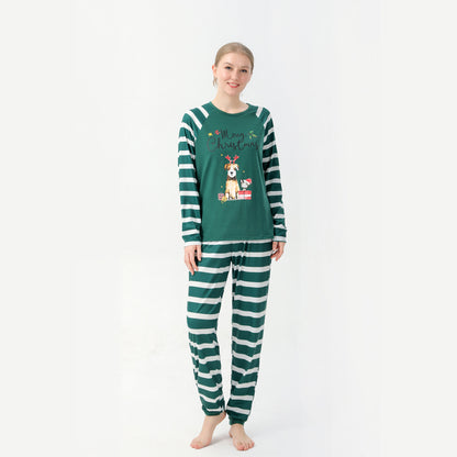 Family matching christmas green pajamas set