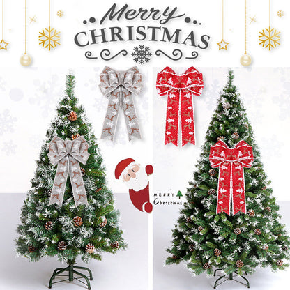 9 folds red christmas bow for christmas tree