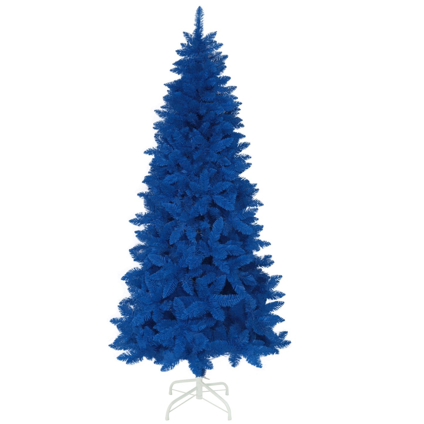 6ft BLUE Pre-lit Slim Pencil Artificial Christmas Tree with Lights.