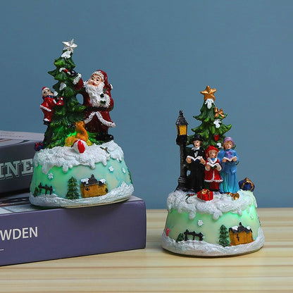 Musical Luminous Animated Resin christmas village set