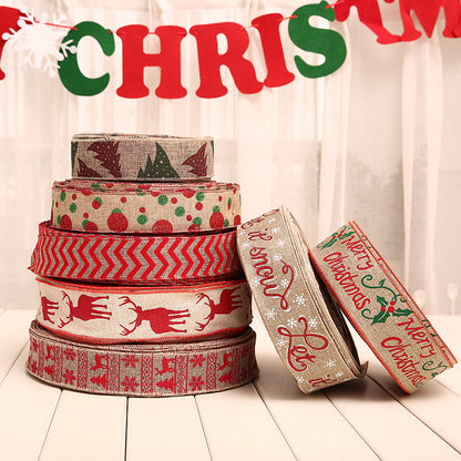 Linen Christmas Ribbon