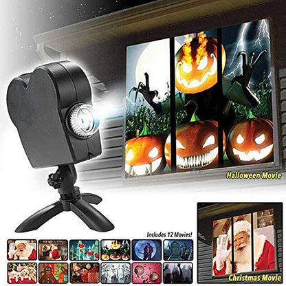 Christmas decoration holiday window projector