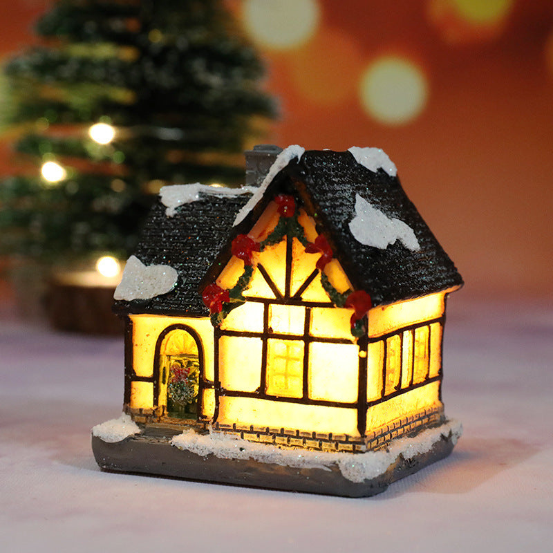 Animated Pre lit Resin Christmas village scene