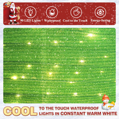 35 in. 3 Piece Pre-lit  Warm White LED Ball Pop Up Ornament Christmas Holiday Yard Decoration