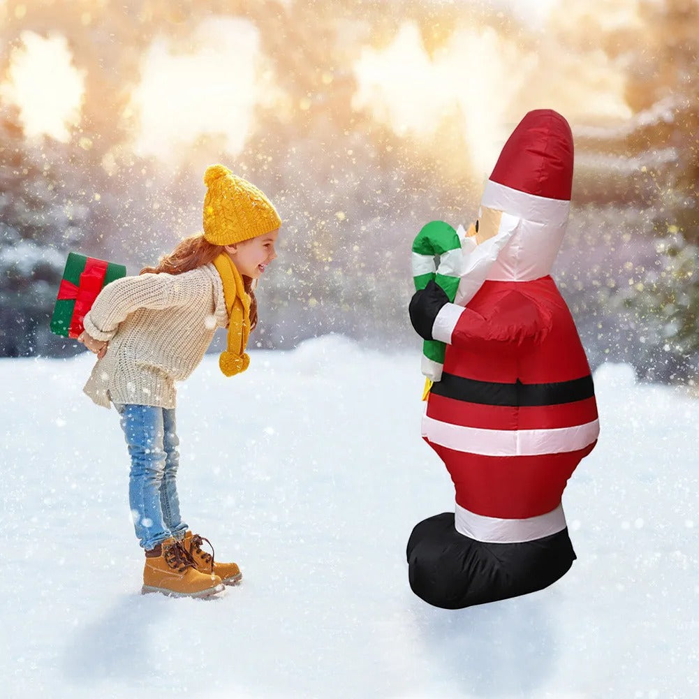 4ft Inflatable Santa Claus Outdoor Christmas Decorations/Blow up santa, Jumbo outdoor christmas decoration/large christmas inflatables/at home christmas inflatables 2023.Yard inflatables.