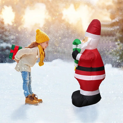 4ft Inflatable Santa Claus Outdoor Christmas Decorations/Blow up santa, Jumbo outdoor christmas decoration/large christmas inflatables/at home christmas inflatables 2023.Yard inflatables.