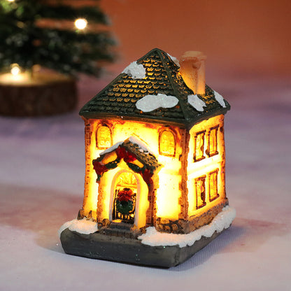 Animated Pre lit Resin Christmas village scene