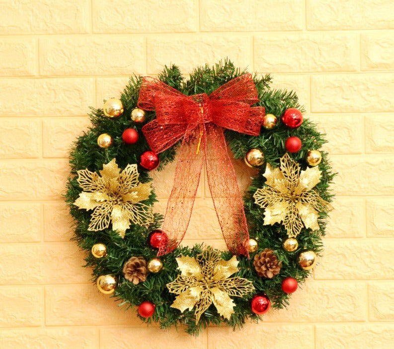 Large 24-Inch Christmas Wreath with ornament for Front Door