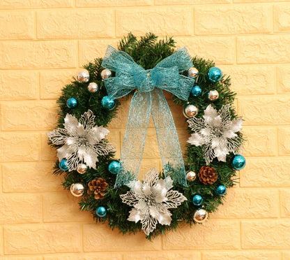 Large 24-Inch Christmas Wreath with ornament for Front Door