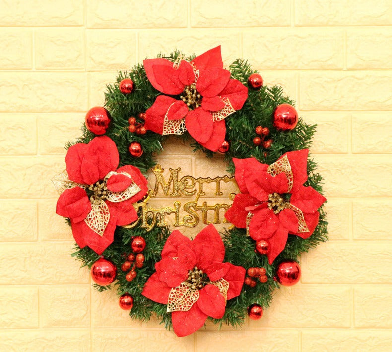 Large 24-Inch Christmas Wreath with ornament for Front Door