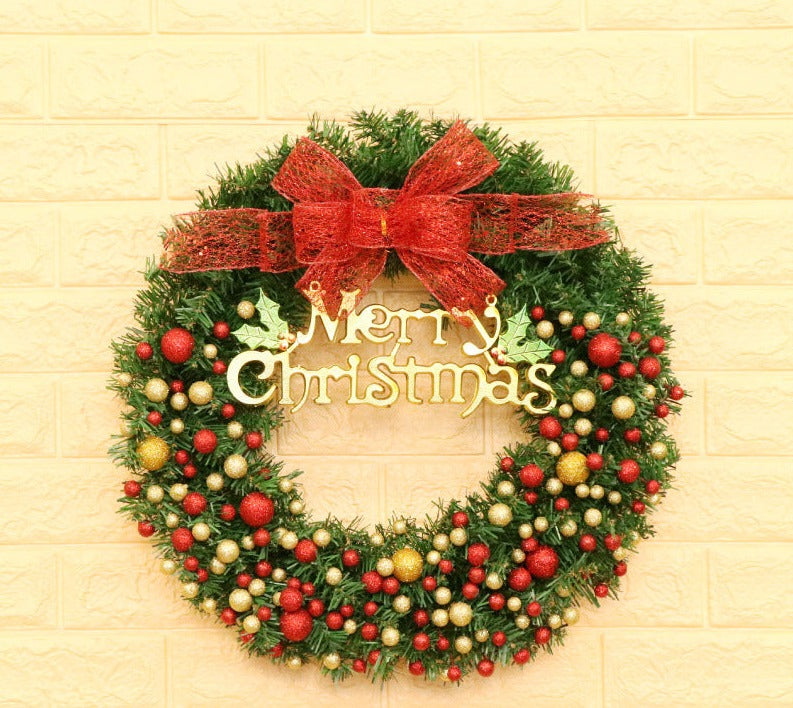 Large 24-Inch Christmas Wreath with ornament for Front Door