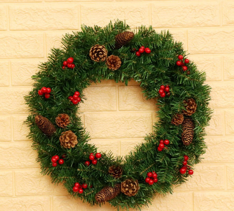 Large 24-Inch Christmas Wreath with ornament for Front Door